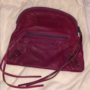Rare Balenciaga ghost clutch pouch magenta bag